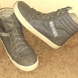 Sparkling high top shoes